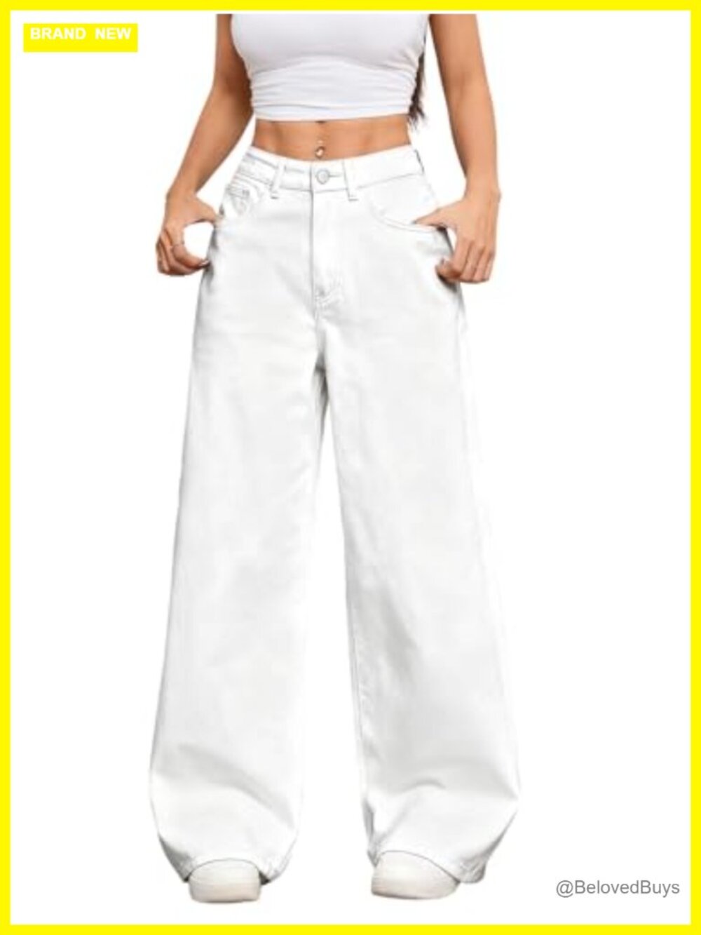 Baggy Wide Leg Jeans High Rise Loose Fit Y2K Streetwear Denim Pants